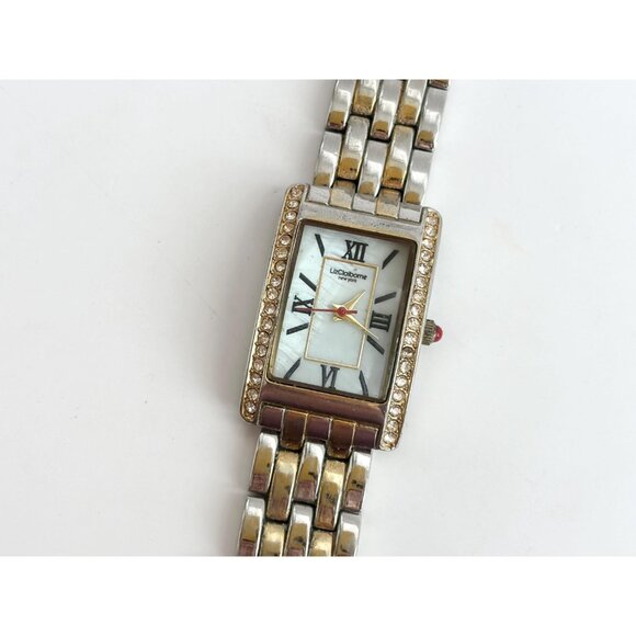 Liz Clairborne Silver T LIZ32SG Rhinestone Vintage Wristwatch - 22mm - WORKS! - Picture 2 of 12